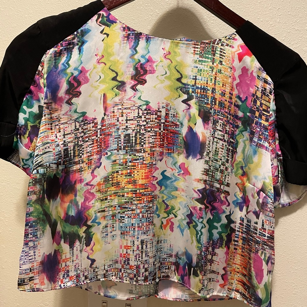 Colorful Printed Crop Top Size S